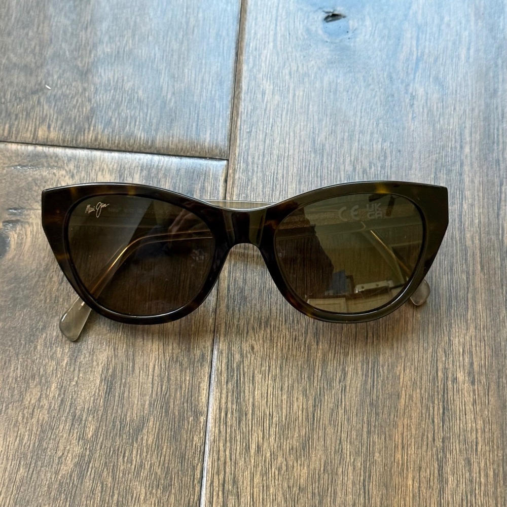 Maui Jim Honi Sunglasses Women 54-18-140 Tortoise Excellent Polarized Cat Eye